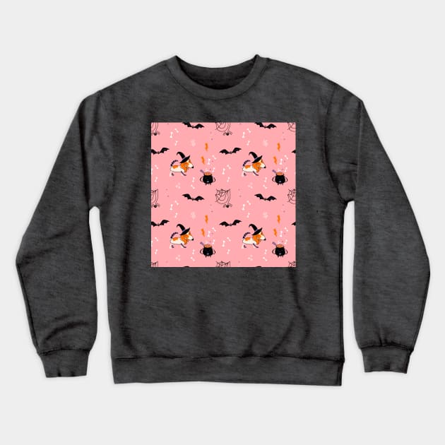 Cute print with a puppy in a witch costume Crewneck Sweatshirt by DanielK